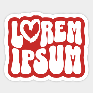 Lorem Ipsum with Heart Sticker